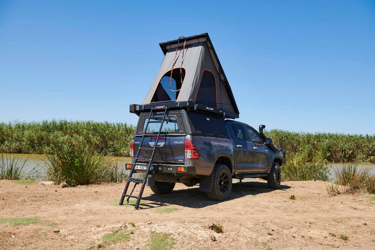 Dachzelt Alu-Cab Aluminium Dachschale schwarz (140x230cm) – Offroad-Partner